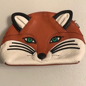 Brighton leather fox pouch w/detachable strap